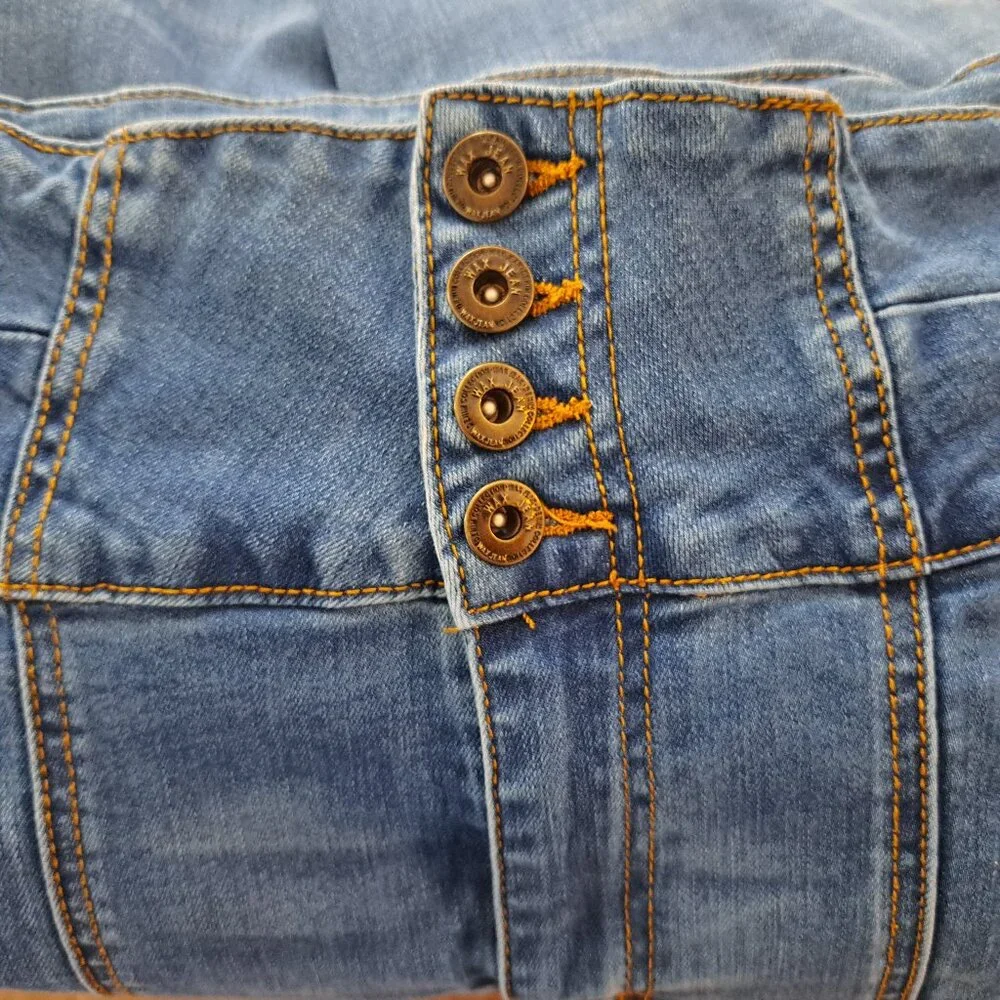 Wax Jean Juniors Skinny Jeans High Rise Snatched Waist Medium Blue Size 13